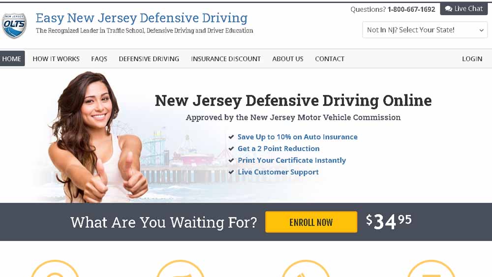 Online Traffic Schools in New Jersey - Top 5 Best Easy New Jersey Defensive Driving