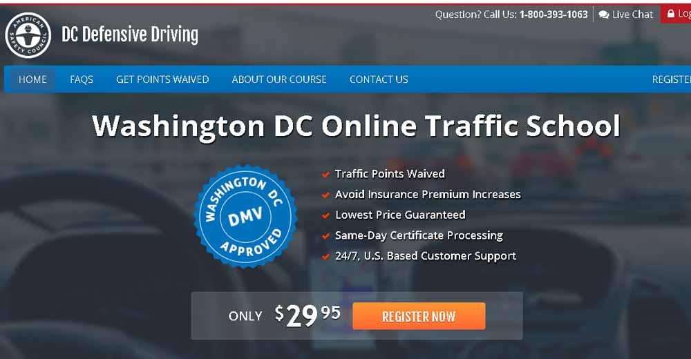 Traffic Schools in Washington DC DC Defensive Driving
