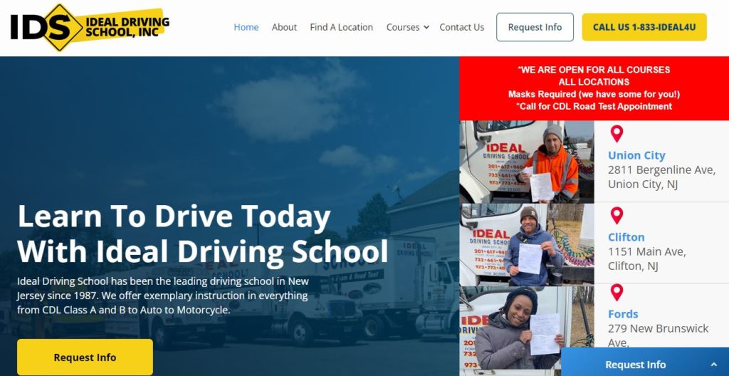 Best Trucking Schools Near Jersey City, NJ Ideal Driving School